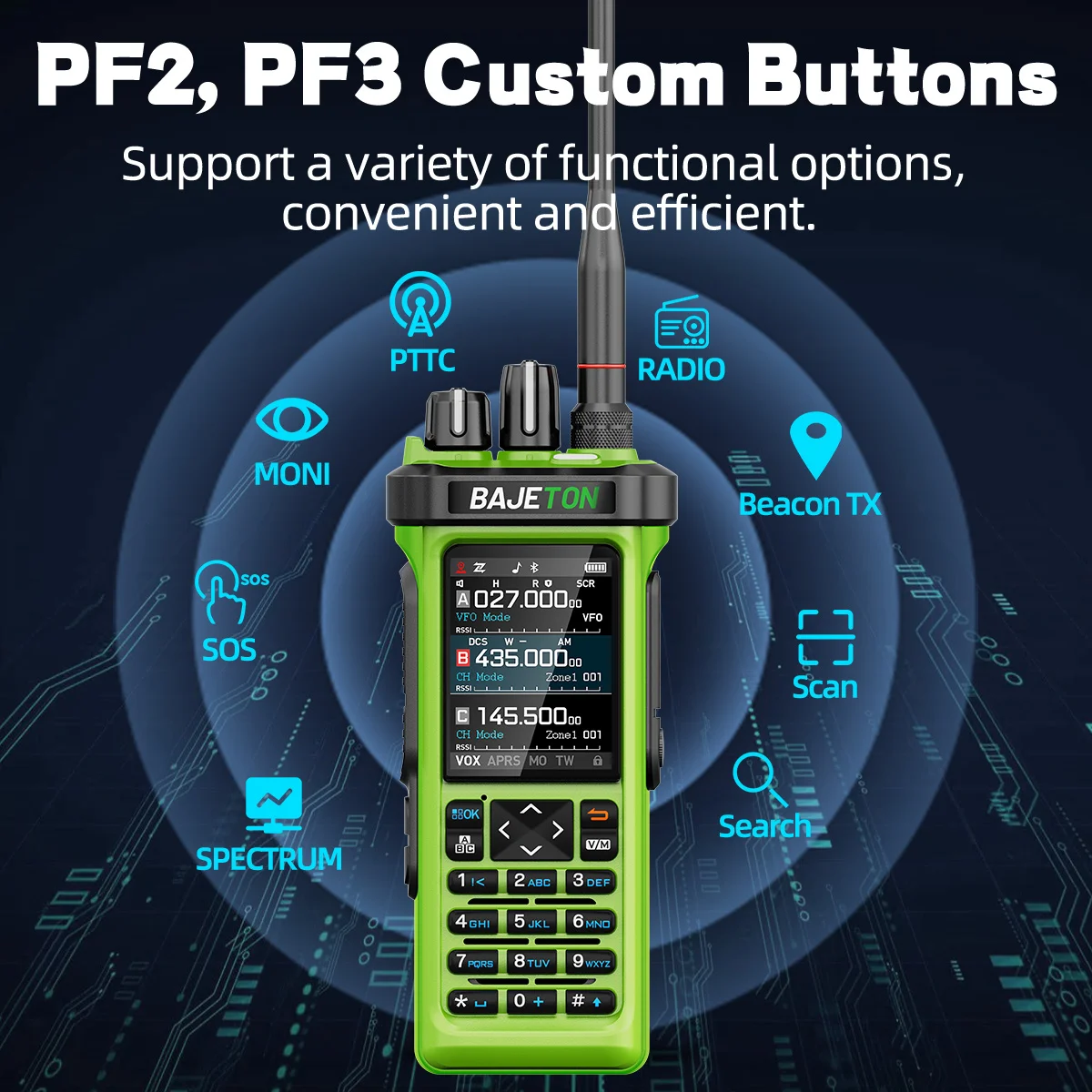 BAJETON BJ-9000 GPS APRS talkie-walkie 10W CB/SSB/RX/HF CB 27Mhz programmation Bluetooth longue portée pour Radio RT-950PRO RT-950