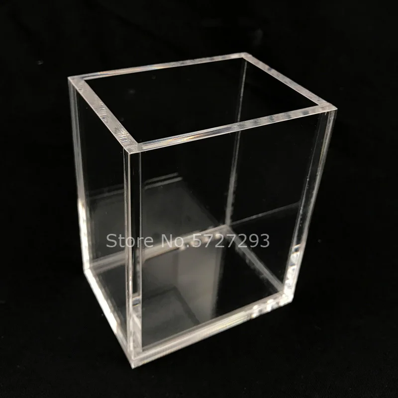 5MM Stronger Transparent Acrylic Pen Holder Desktop Organizer Office Stationery Cosmetics Storage Box