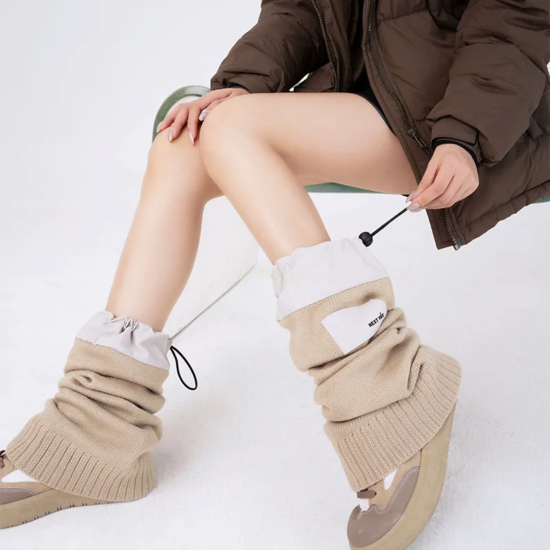 y2k Sun protection for cycling Leg Warmers Elastic Calf Foot Covers for Women and Teen Girls Grunge Baggy Boot Covers Socks