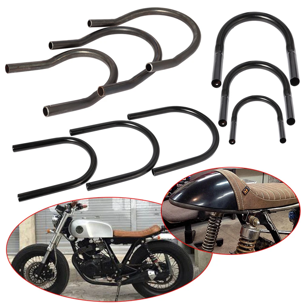 

Motorcycle Flat Upswept Tracker End Rear Seat Loop Cafe Racer Modified Frame Hoop for Universal Yamaha BMW Honda CB LED Light