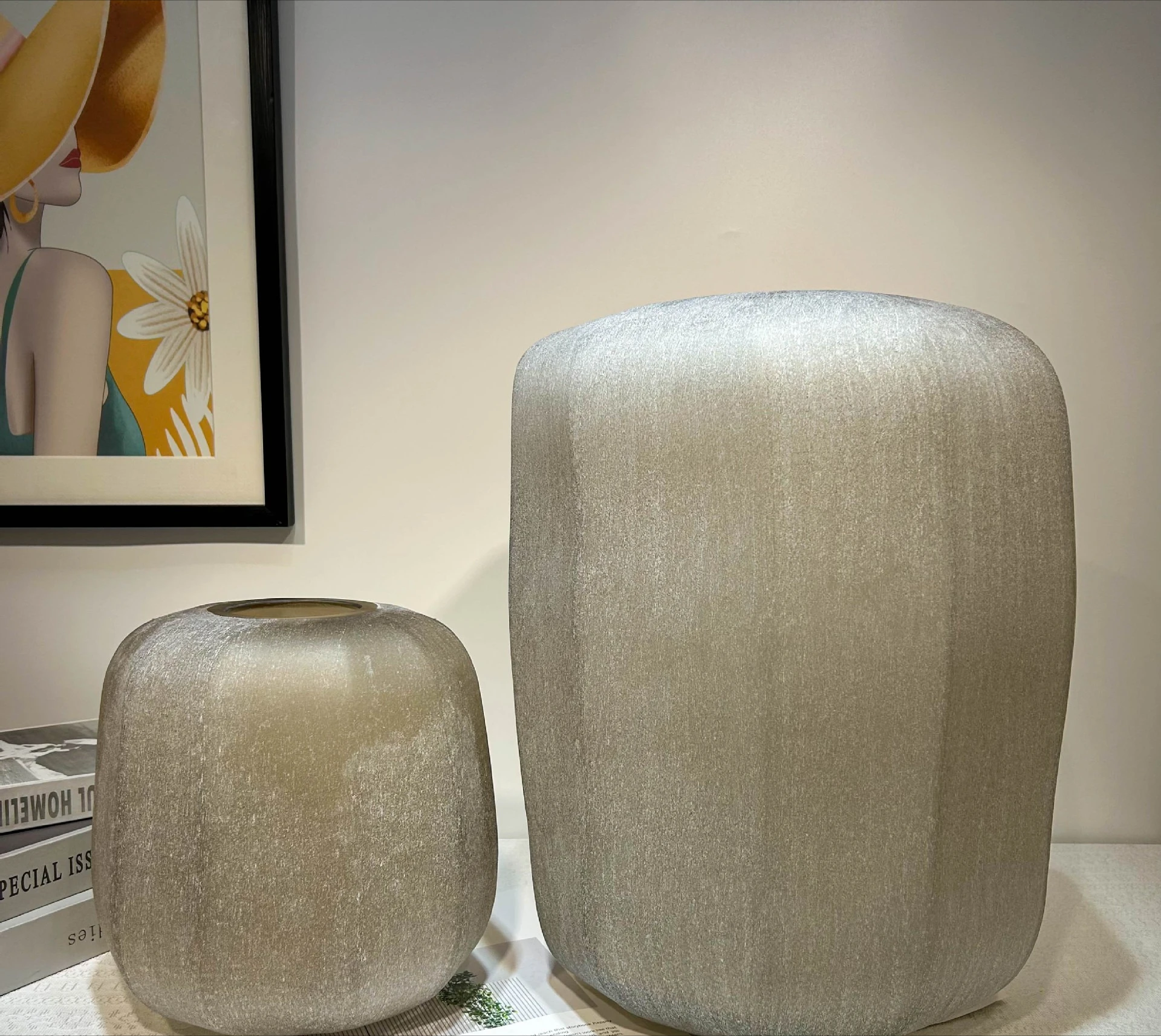 

Modern, simple, handmade, grinding, glazed, vase, home, art, ornament