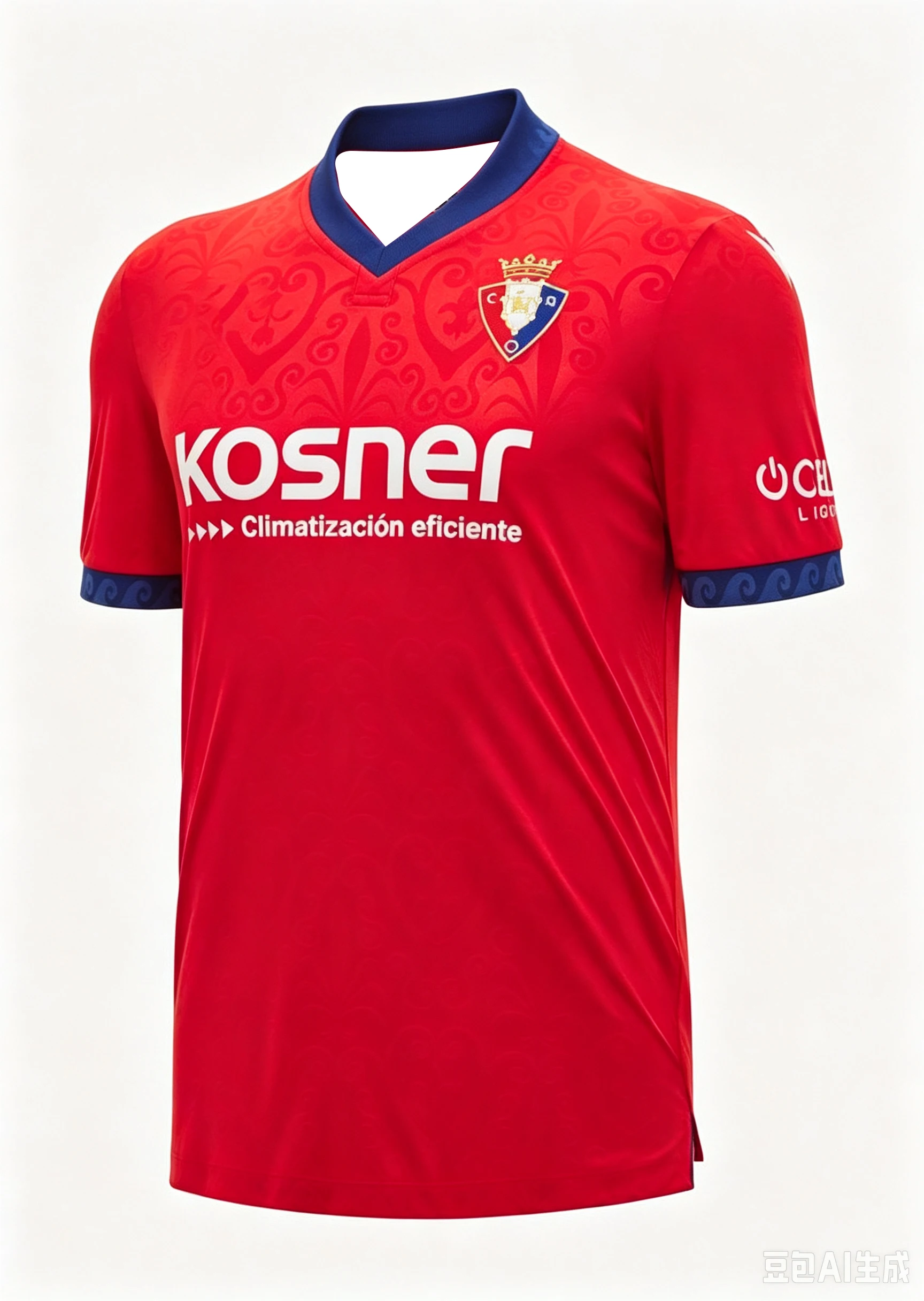 2026/27 CA Osasuna Saison-Trikot, 3D-Druck-Design Schnelltrocknendes Atmungsaktives T-Shirt, Herren- und Damen-Mesh-Fußball-T-Shirt – Detail 3