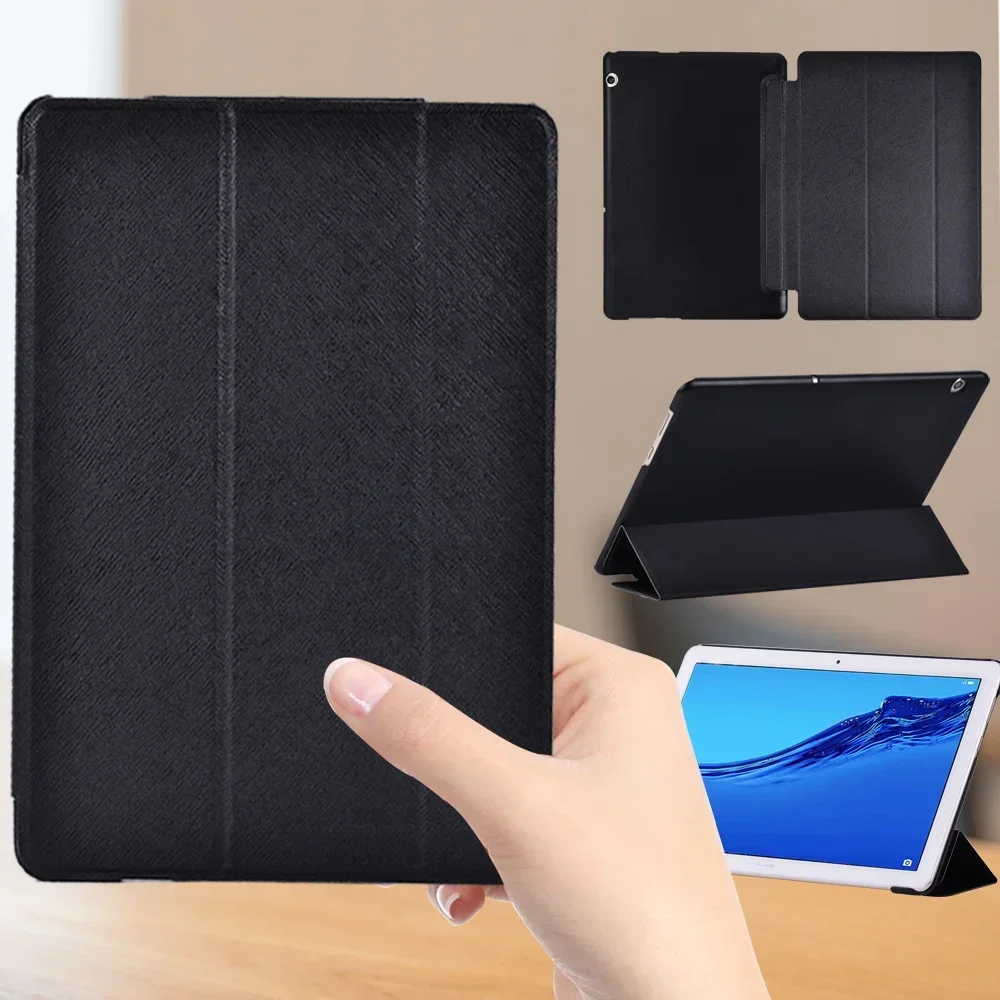 

Трехкратный складной чехол-подставка для планшета Huawei MediaPad T3 10 9,6 дюйма/MediaPad T5 10 10,1 дюйма, чехол из искусственной кожи + бесплатный стилус