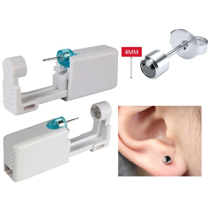 1 Pcs Disposable Safe Sterile Piercing Unit for Gem Nose Studs Piercing Gun Piercer Tool Machine Kit Earring Stud Body Jewelry