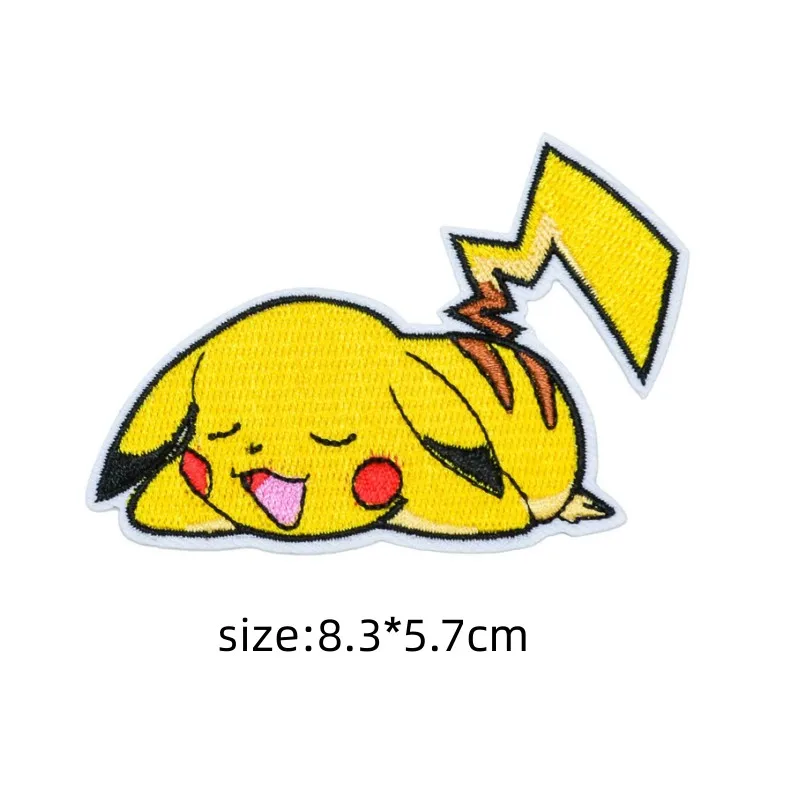 HOT 40 Style Snorlax Aufbügelbare Patches, Gestickte Kleideraufnäher, Cartoon-Aufnäher für Kinderkleidung, Umbreon Stoffaufkleber, Kleiderapplikationen