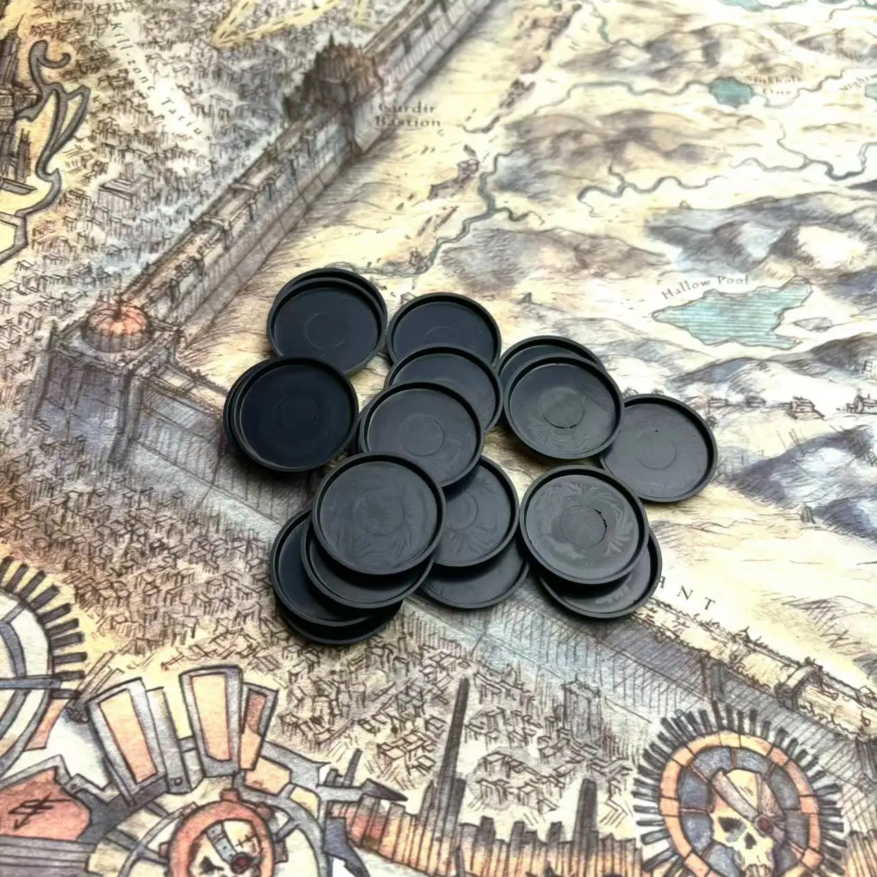 Bases rondes pour jeux de table, mini-indicateur, 28.5mm, 28.5mm