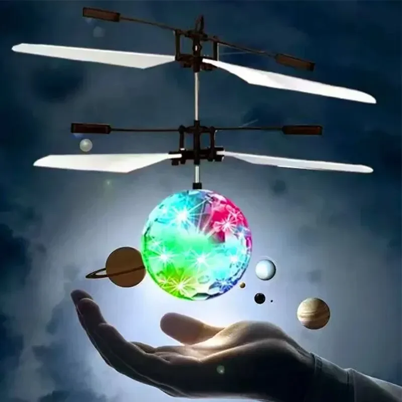 A1 Led Light Suspension Crystal Ball Infrared Induction RC Gesture Control Colorful Glowing Toys Unique Gift for Kids