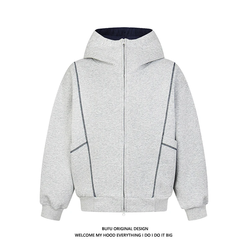 

Y2K Ретро хип-хоп толстовка с капюшоном Американская мода Свободная куртка-кардиган на молнии с длинным рукавом Пара Стиль High Street Trend Осень