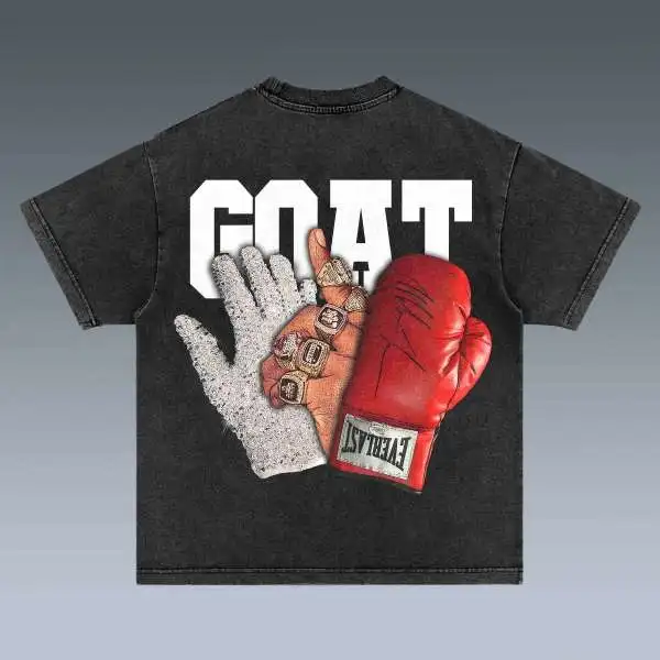 Washed Oversize T-Shirt Vintage Tee GOAT MICHAEL JACKSON Men Women Short Sleeve Casual Loose Y2k Streetwear Femael Male Clothing