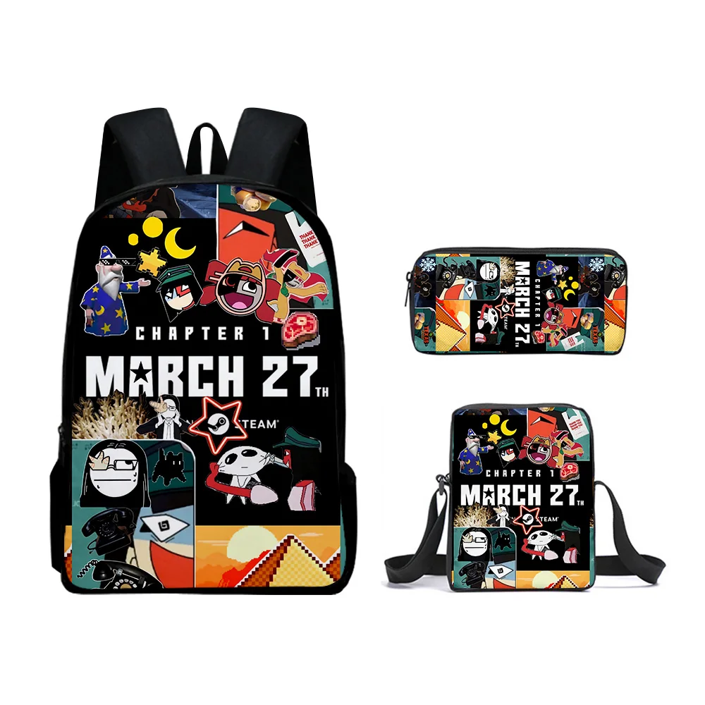 

Trendy Popular ENA Dream BBQ 3D Print 3pcs/Set pupil School Bags Laptop Daypack Backpack Inclined shoulder bag Pencil Case