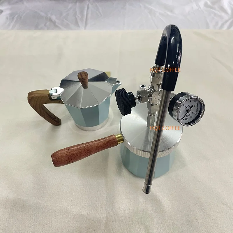 2023 New Mini Style Cofior Coffee Milk Foam Steamer Moka Pot 4 Bar Portable Milk Foaming Maker