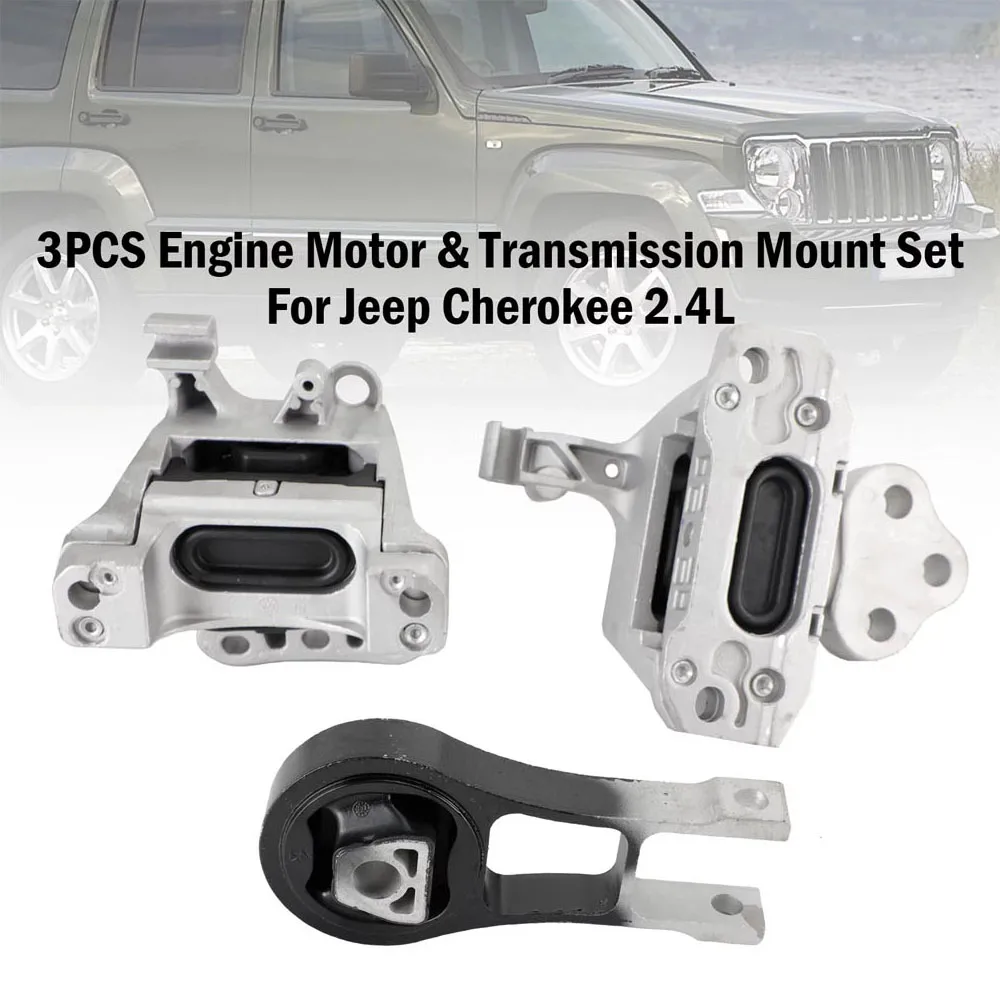 Complete Engine Motor &Transmission Mount Set for Jeep Cherokee Chrysler 200 2.4