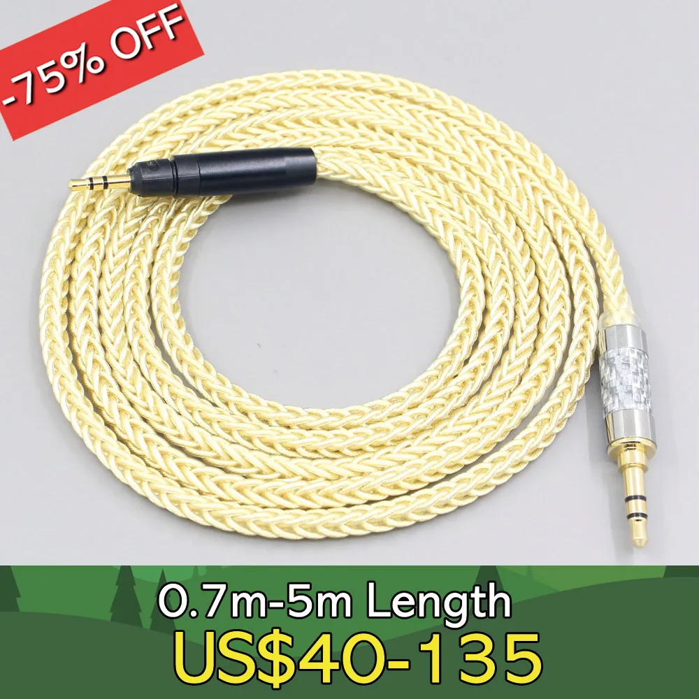 

8 Core Gold Plated + Palladium Silver OCC Cable For Ultrasone Performance 820 880 Signature DXP PRO STUDIO Headphone LN007653