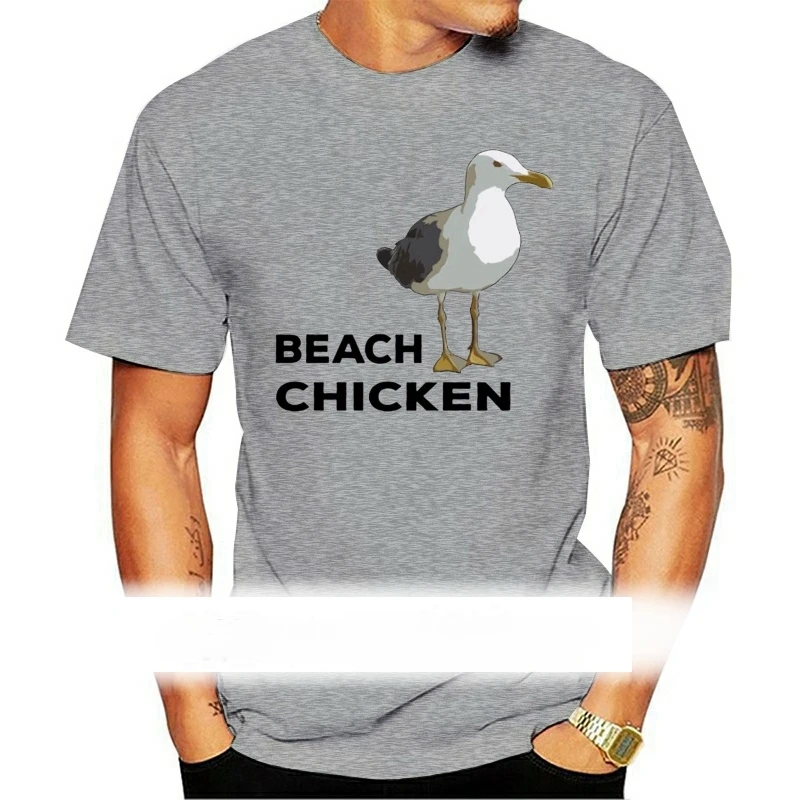 Funny Seagull Shirt Beach Slang Sea Gull Humor Gag Gift Nj Men Homme 2024 for Tall and Big Men T Shirts Beach Chicken Tshirt