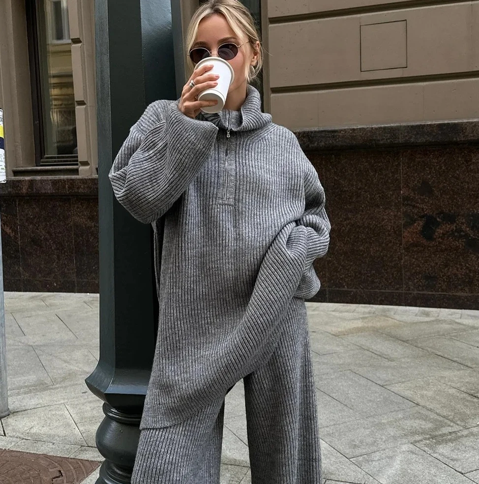 

new solid color Loose Casual sweater womens clothing High Street long sleeve top pullovers Loose