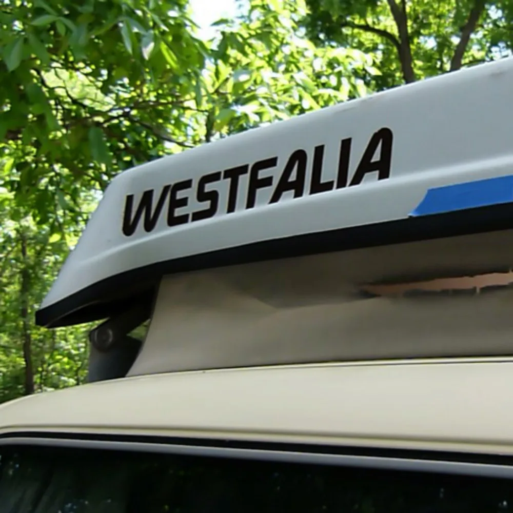 1 Stück Camping-Auto-Stil Vinyl-Aufkleber, Wasserfester Aufkleber für Wohnmobil, Van, Windschutzscheibe und Dachdekoration