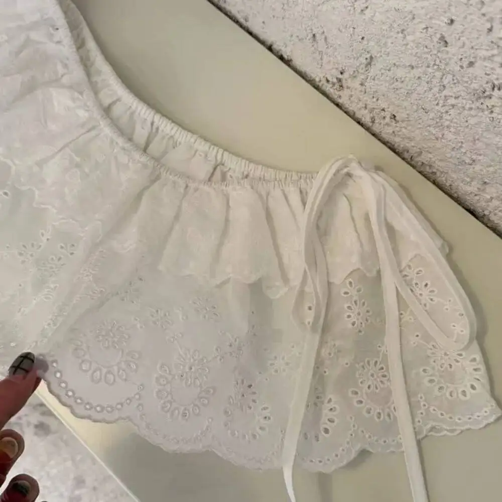 ارتفاع الخصر ألف خط قصيرة عارضة التطريز التنانير الفطريات الجوف خارج الفرنسية الربيع Falda الباليه كوريا شيك ضرطة ستارة جديدة