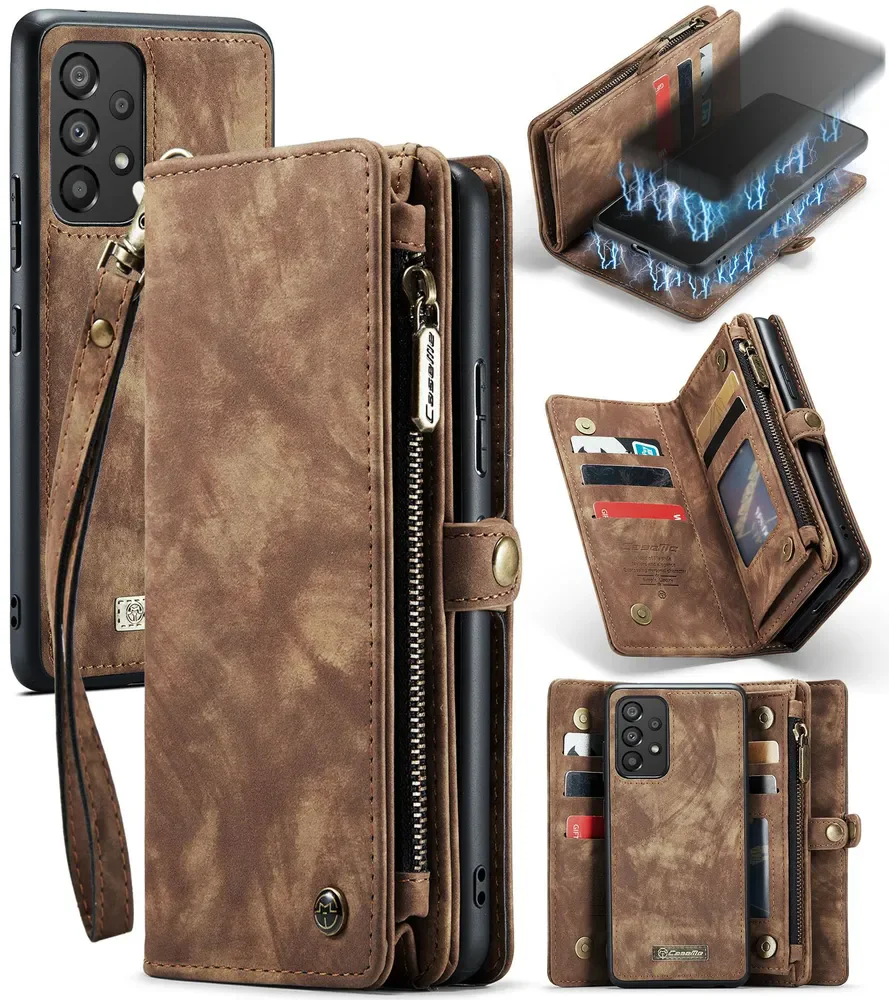 

Luxury Leather Wallet Case for Samsung Galaxy A53 5G Multi-Functional Card Slot Phone Funda Capa