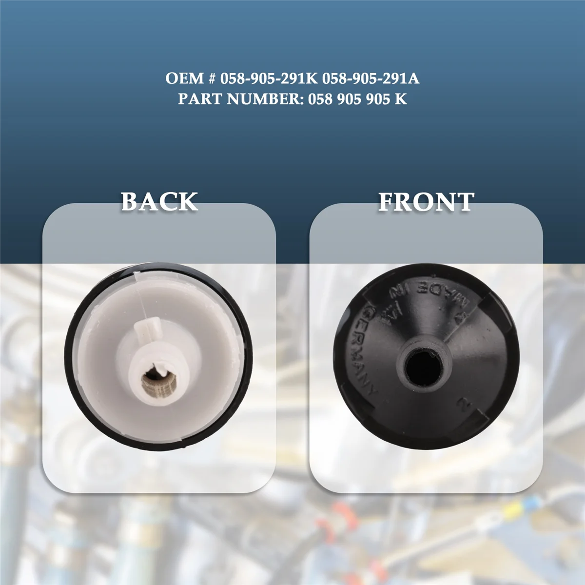 진공 공기 펌프 체크 밸브, 아우디 A4 TT, 파사트 1.8T 부품 번호: 058 905 291 058 905 291K