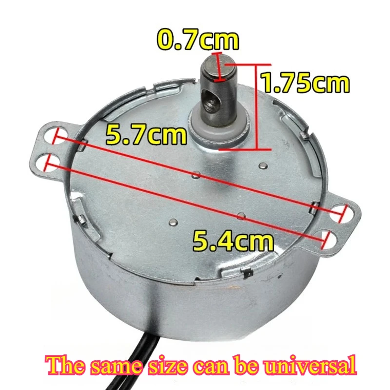 49TYJ Permanent Magnet Synchronous Motor 220V 2.5/3RPM 50Hz Rotor 4W Electric Fan Floor Fan Shaking Head Wind Guide Motor CW/CCW
