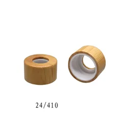 100pcs/lot 24/410 Natural Bamboo Aromatherapy Bottle Cap Essential Oil Container Lid Cover for office home travel wholesale