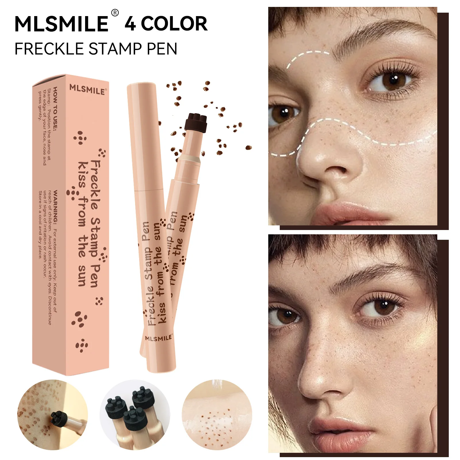 Waterproof Quick-Drying Natural Simulation Freckle Pen Special Makeup Effect Spot Seal Pen Long-Lasting Fade-resistant