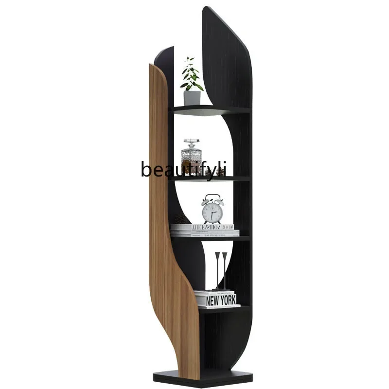 

xzqCorner Cabinet Floor-to-ceiling Living Room Nordic Multi-layer Shelf Corner Office Modern Simple Bookcase