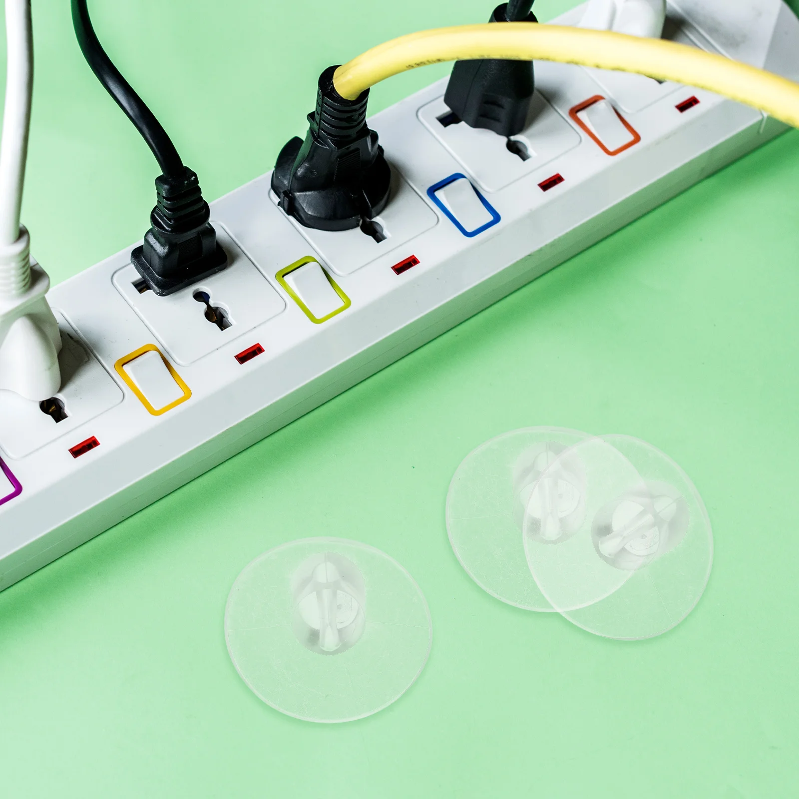 

20pcs Suction Cup Fixing Buckle Transparent Desk Hooks Removable Pvc Cable Clips Storage ganizer Small Clear Holder Tool Parts