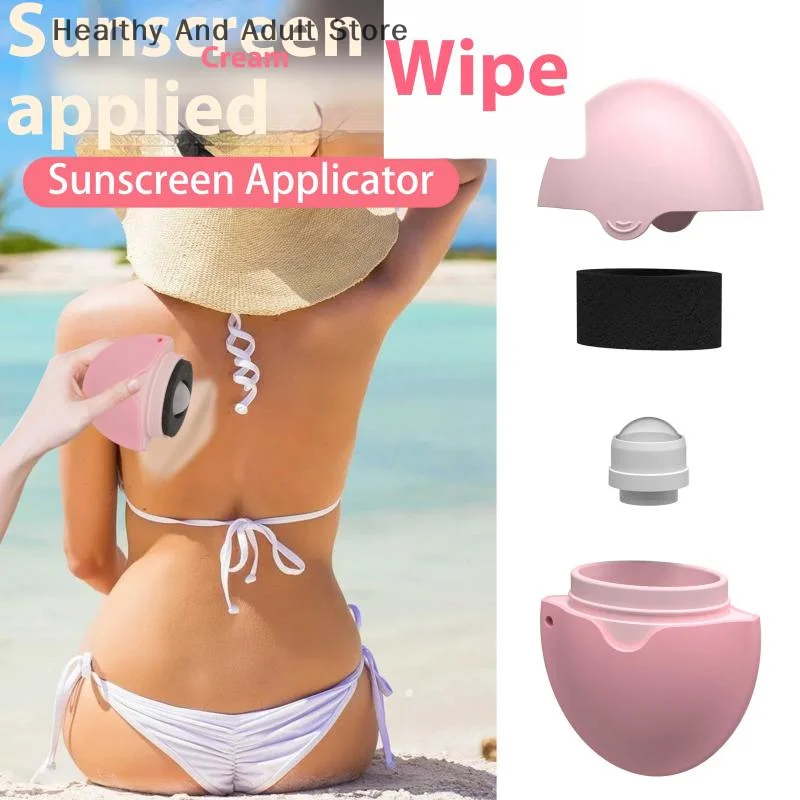 실리콘 썬 크림 롤러 애플리케이터 리필 가능 타원형 격리 로션 크림 병 스티치 컬러 화장품 도구 여행