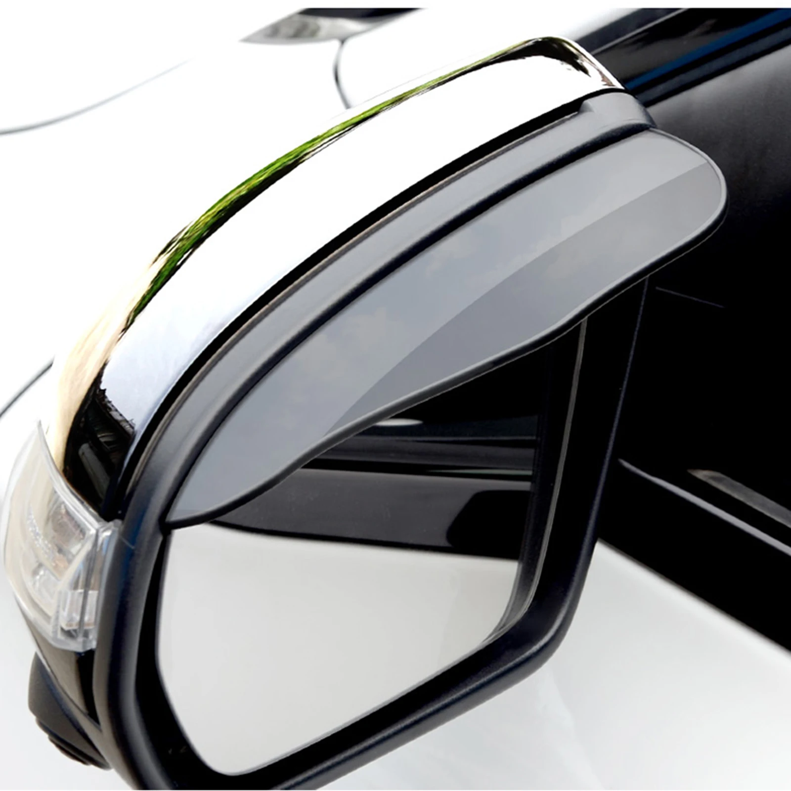2Pcs Universal Rearview Mirror Rain Visor Waterproof PVC Protect from Rain and Snow Reduce Glare Enhance Appearance Rainproof image 3