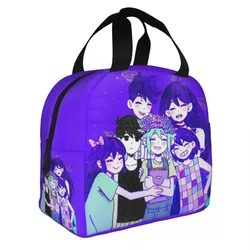 Omori Friends Insulated Lunch Bags Leakproof Basil Aubrey Anime Game Meal Container Thermal Bag Tote Lunch Box Food Storage Bags