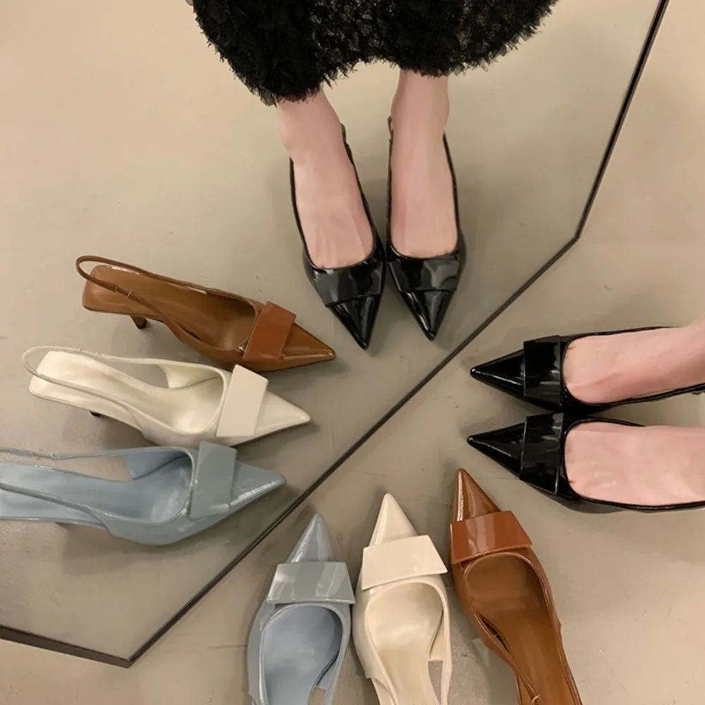 New Summer High Heel Women Sandals Fashion Pointed Toe Singbacks Shoes Design Style Banquet Party Sandalias Shoes