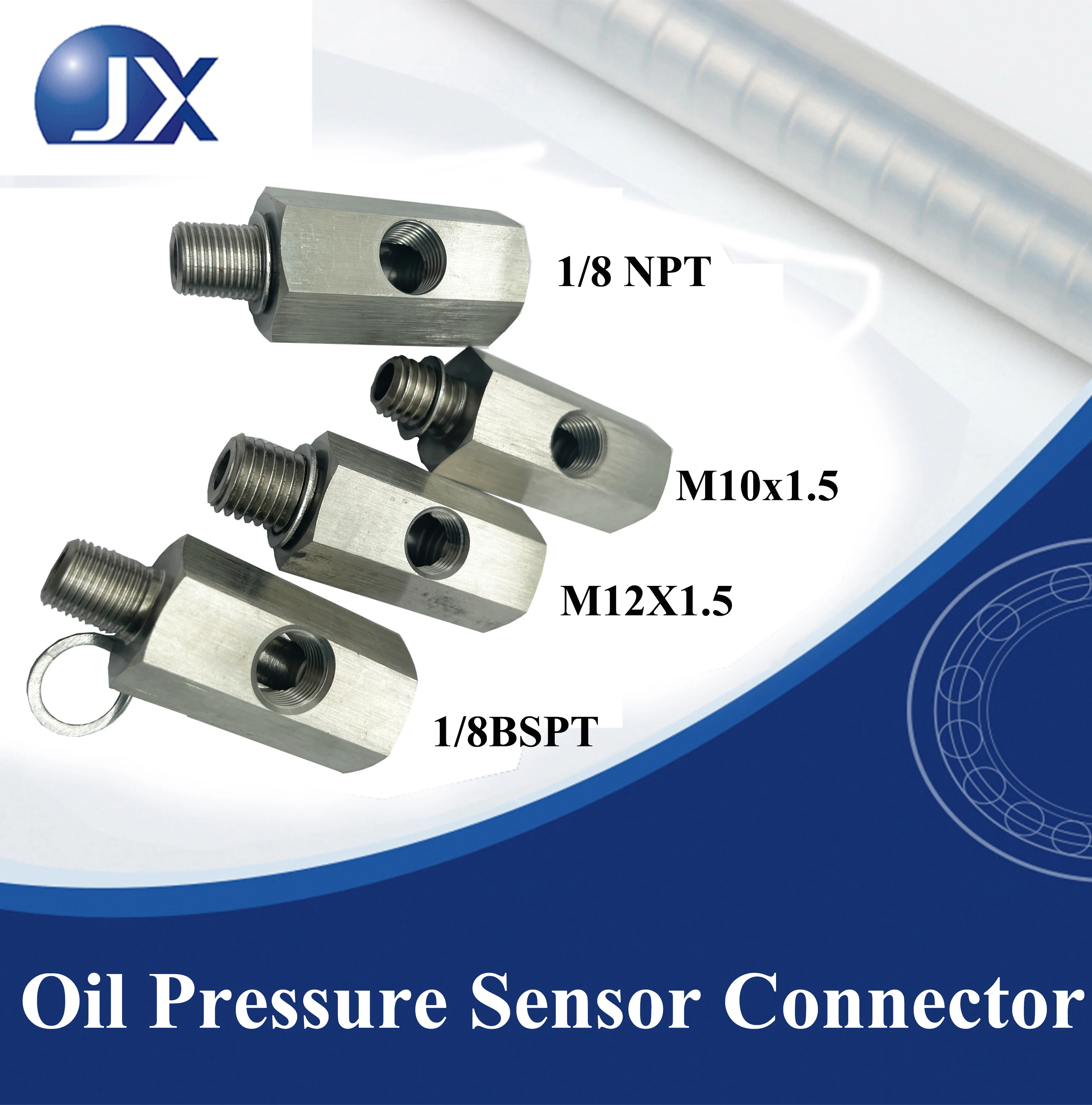 

Т-образный адаптер давления турбомасляного масла из нержавеющей стали M10X1 5 M12X1 5 1/8NPT 1/8BSPT для автозапчастей двигателя