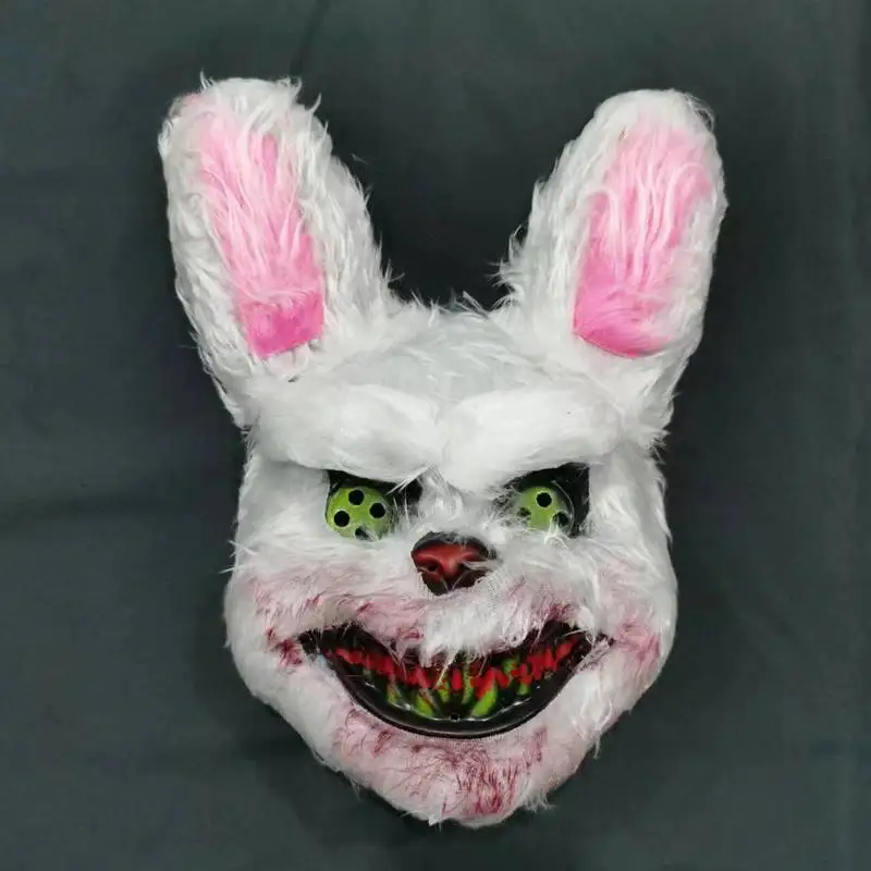 Halloween Bloody Killer Rabbit Scary Mask Teddy Bear Halloween Plush Cosplay Horror Masks Full Face Kids Adults Costume Party