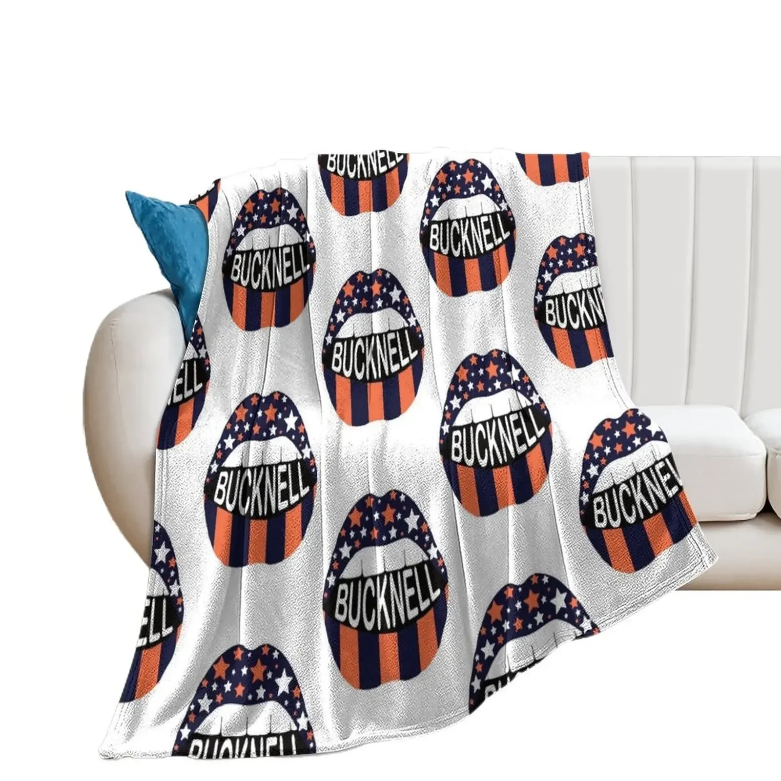 Bucknell Stars and Strips Throw Blanket Cute Flannels Blankets