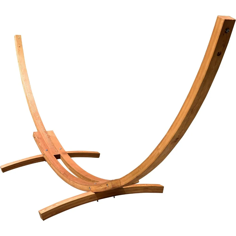 

Solid Pine Wood Arc Hammock Stand with 450 lbs Capacity, Sealed and Coated