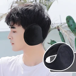 Homens engrossar inverno fones de ouvido velo mais quente earmuff quente pano de pelúcia protetores de orelha capa aquecedores earlap mais quente protetor de ouvido