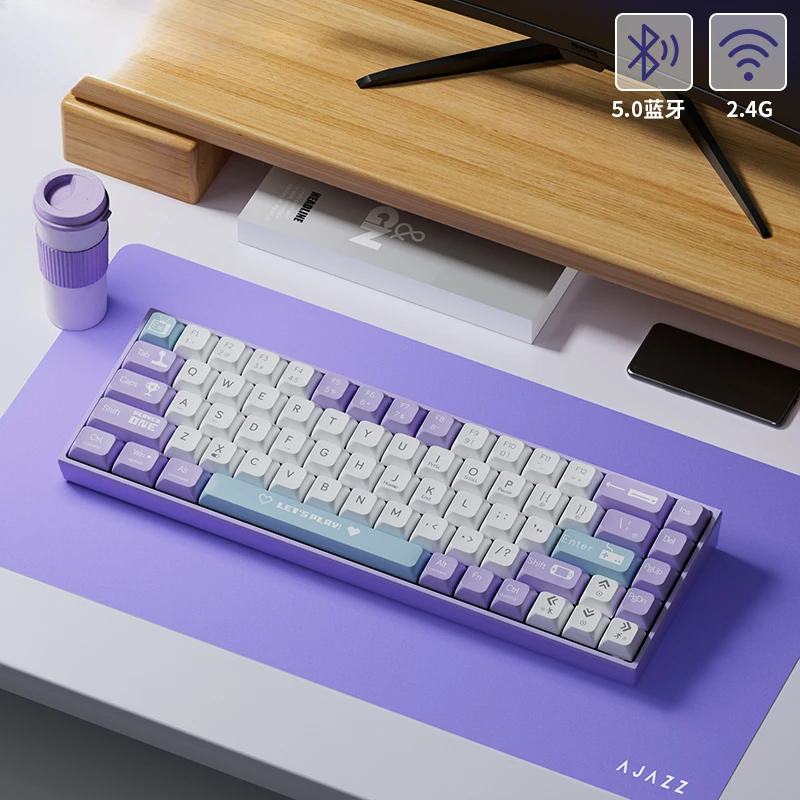 Imagem -06 - Ajazz-teclado E-sports Mecânico com Fio Rgb Backlight Hot Swappable Design Ergonômico 68 Teclas Teclado Dormitório Ak680