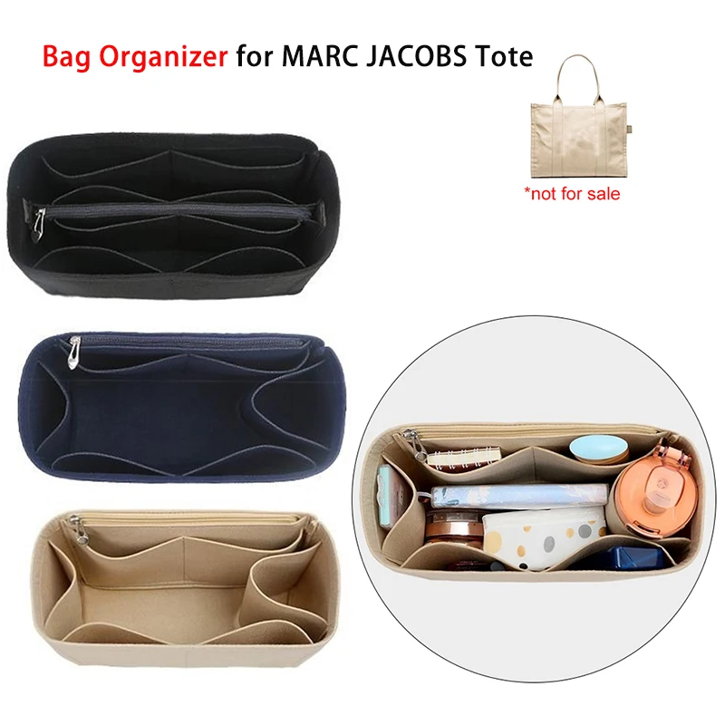 【Only Sale Inner Bag】Bag Organizer Insert For MARC JACOBS Tote Felt Handbag Insert Organiser Divider Shape Protector Compartment