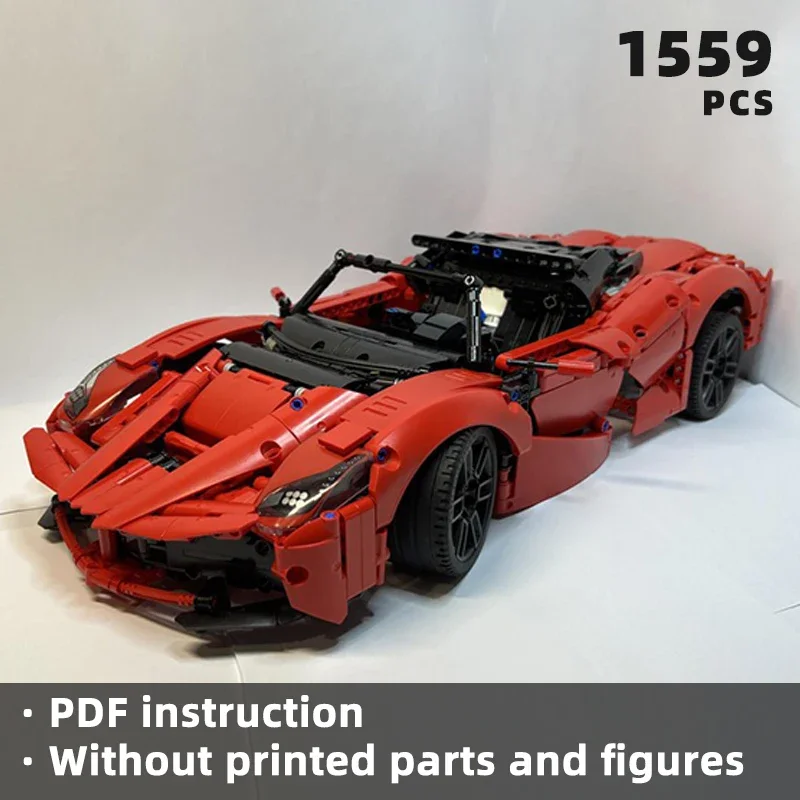 

2024 cool modified supercar bricks hypercar race car blocks custom building moc unique display klocki