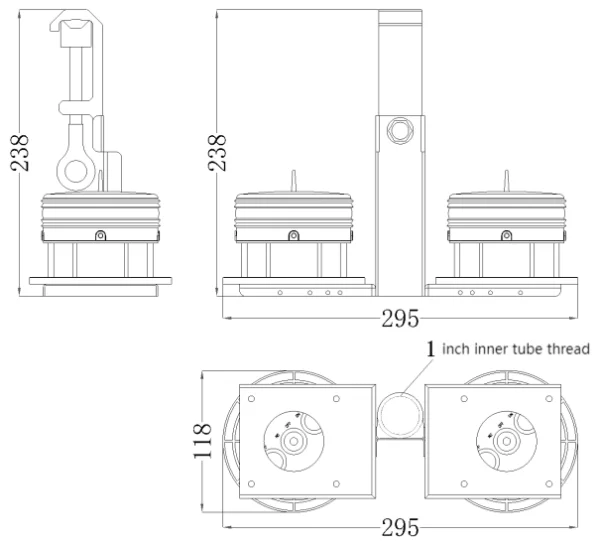 Solar Warning Light for High Voltage Transmission Wire / Solar Aviation Light on High Voltage Cable / Solar Obstruction Light