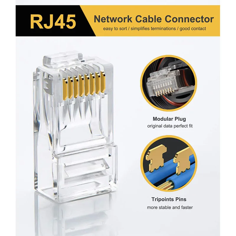 010-10603-00 Network Cable Connector, Fit for Garmin Marine Radar GPSMAP, GMR, UHD, & More Devices Network Splice RJ45 Plug