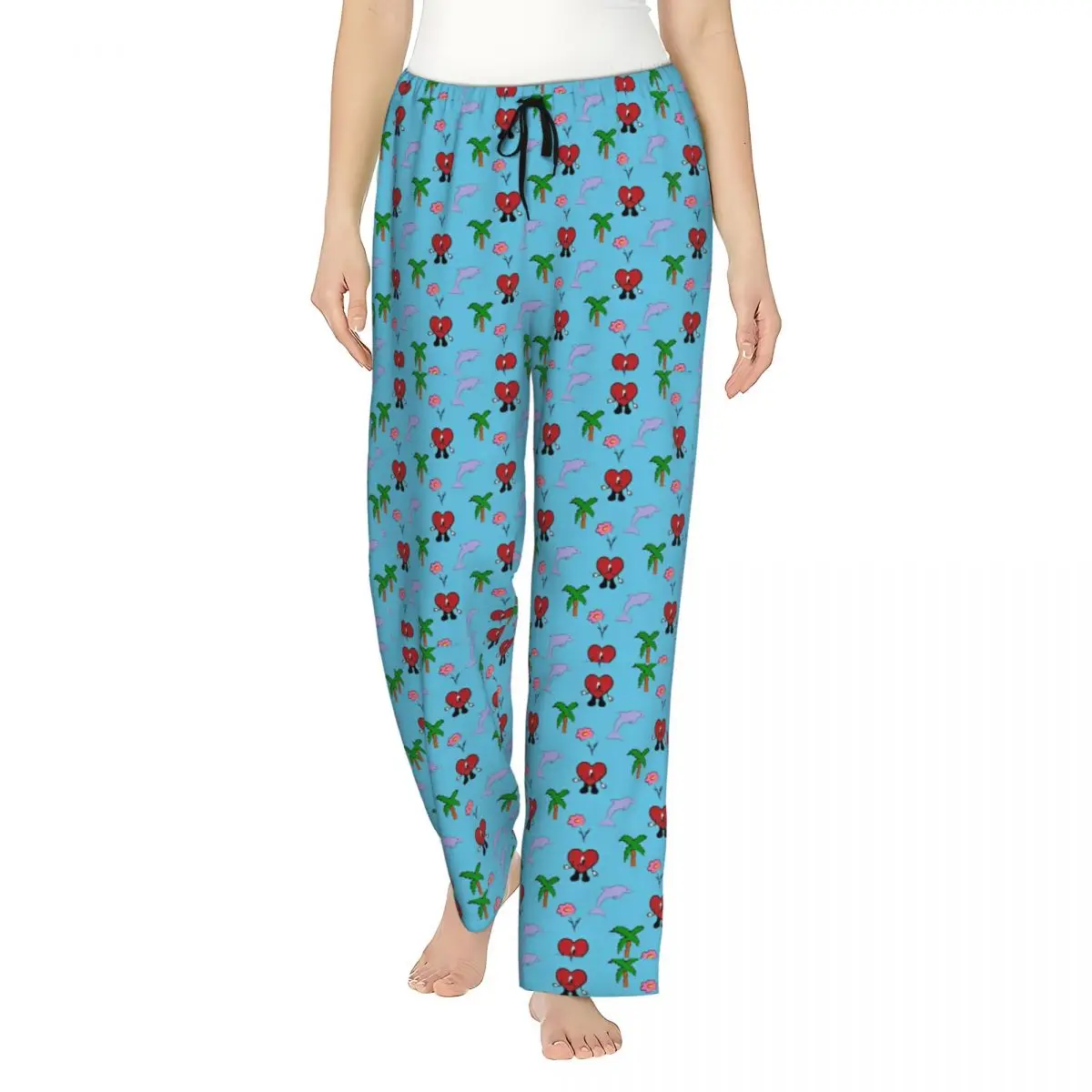 

Women Pajama Pants Bad Bunny DTMF Hip Hop Loungewear pants Stretch Pajama Bottoms Dorm