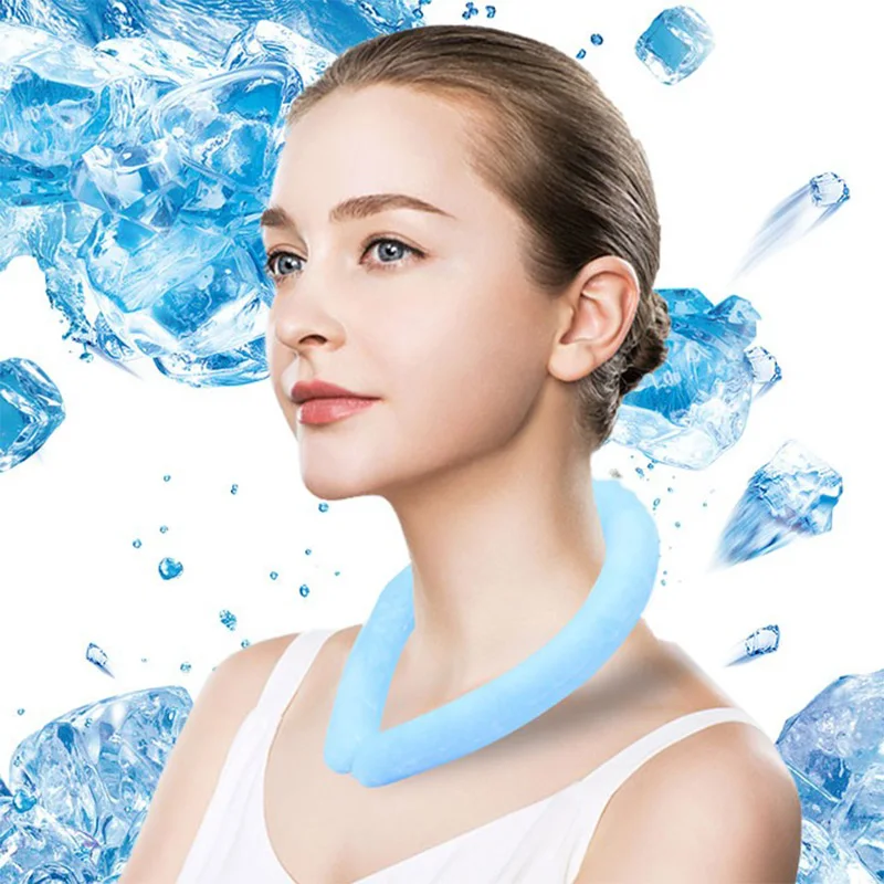 Ice neck tube ice neck cooler heat wave contrast ice necklace summer cooling neck band neck tube travel outdoor sports ice neck band