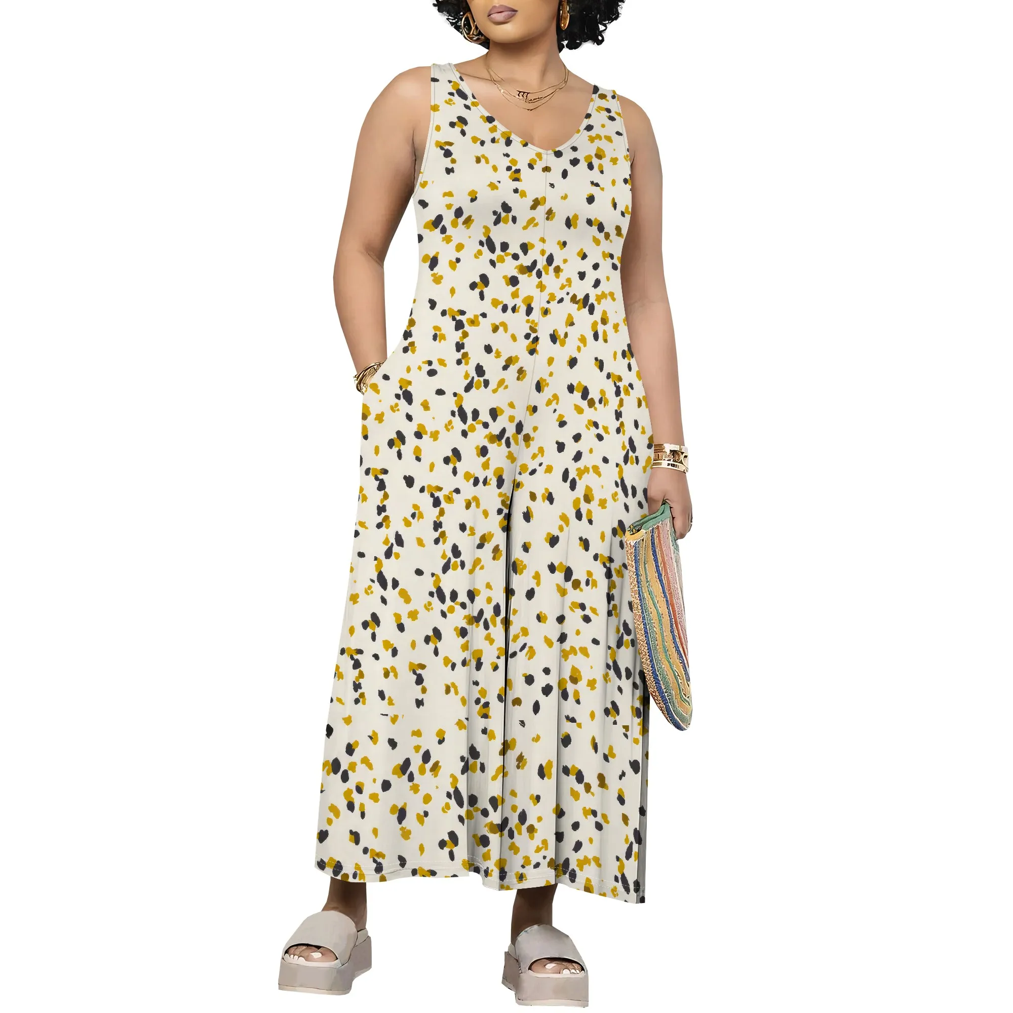 Abiti da donna Abiti estivi da donna 2025 Abiti maxi da donna 2025 Stampa floreale senza maniche Primavera