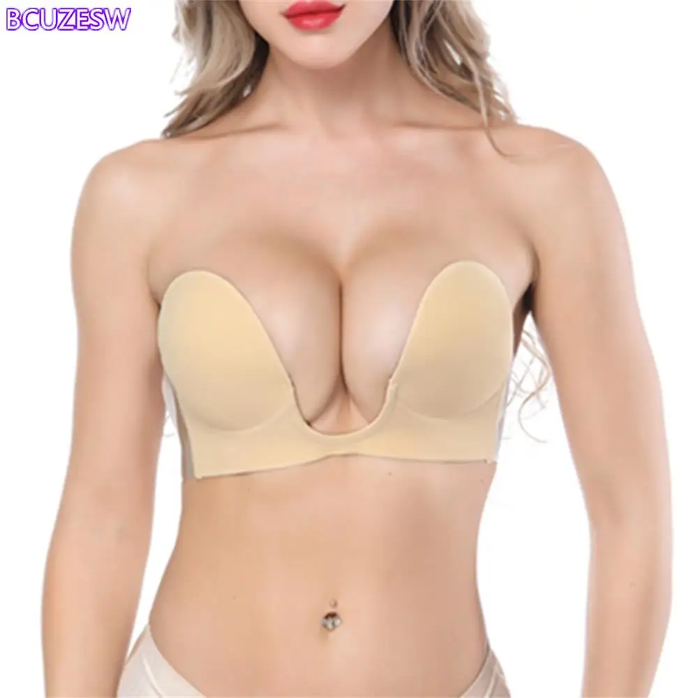 

Silicone Bra Invisible Push Up Sexy Strapless Bra Stealth Adhesive Backless Breast Enhancer For Women Sticky Wedding Bikini Bras