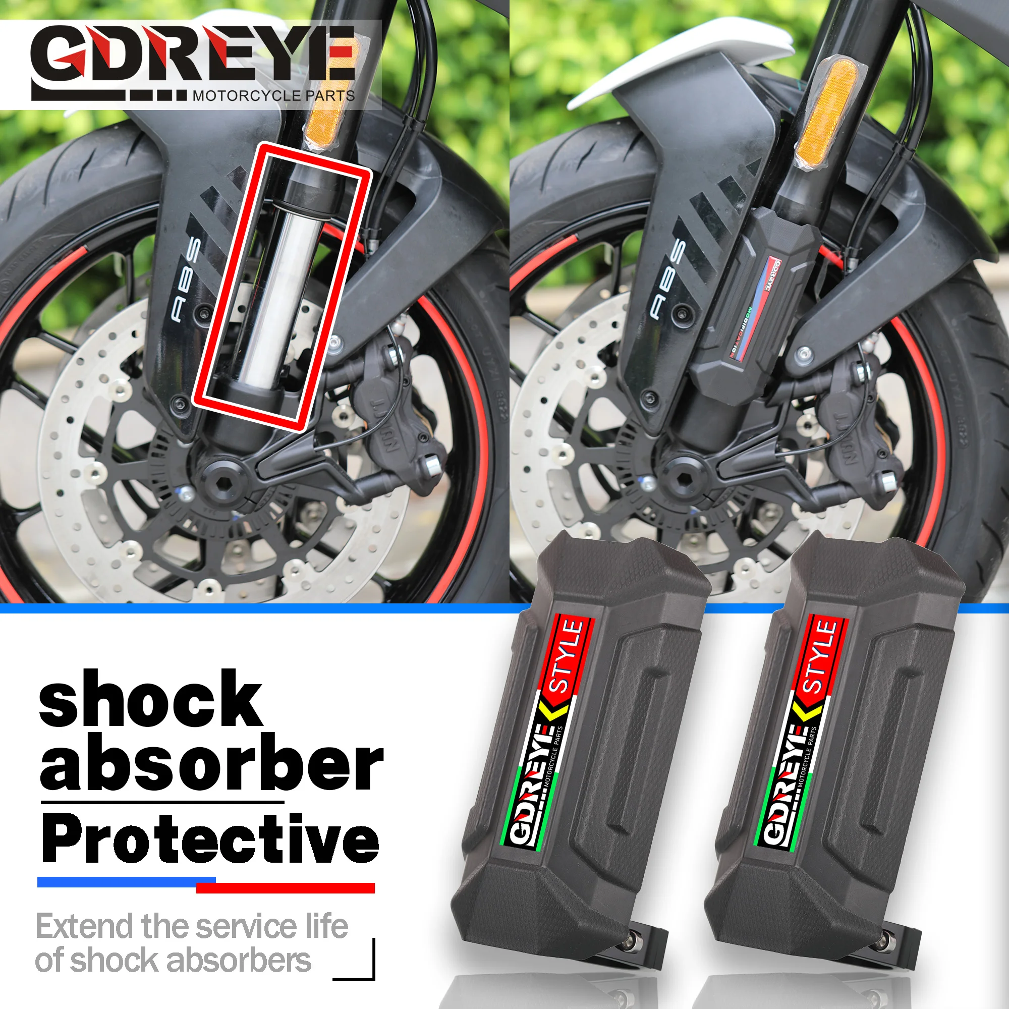 

For APRILIA RS660 Tuono660 RSV4 2021-2022-2023 Motorcycle Front Fork Guard Shock Absorbing Protective Shell Cover