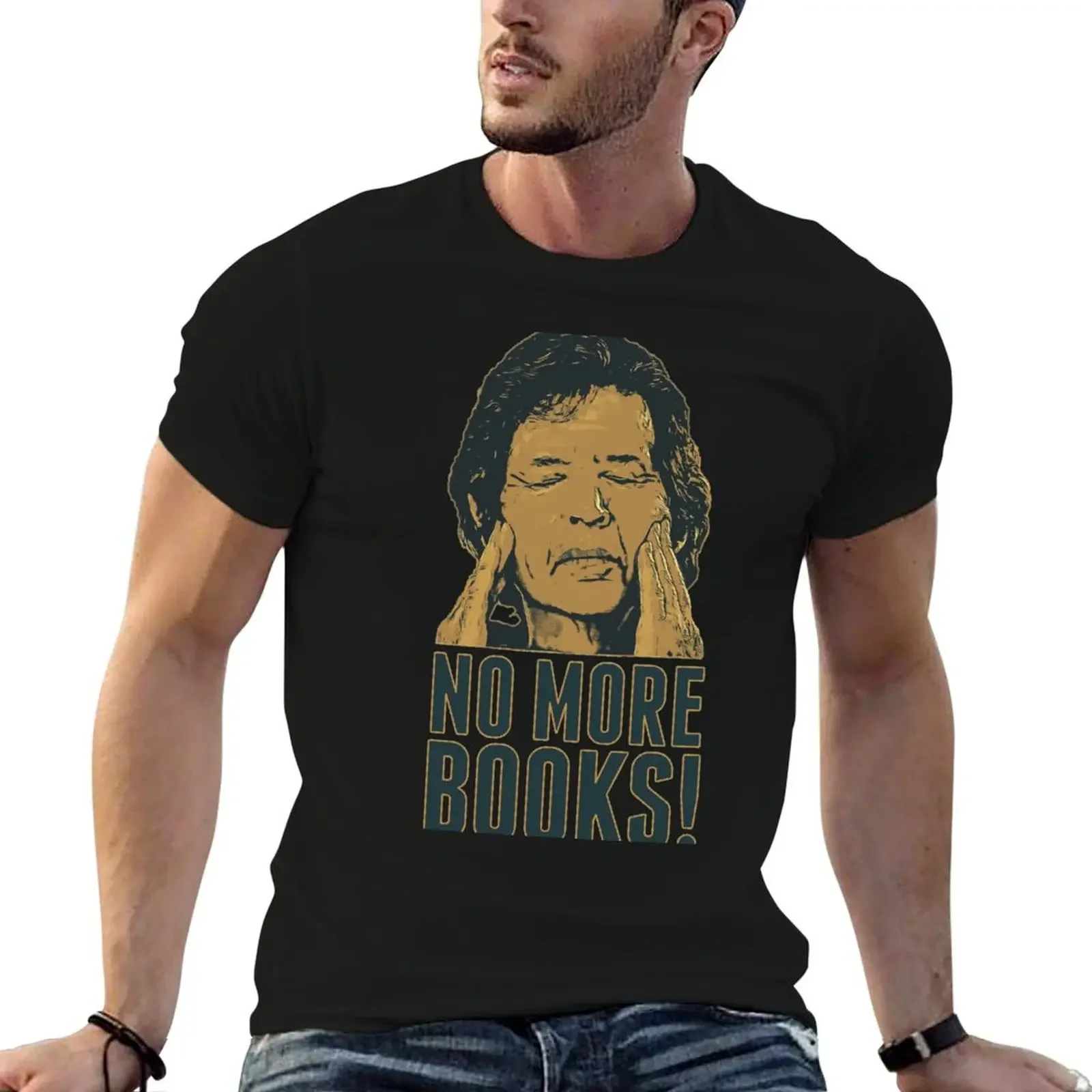 Neil Breen - NO MORE BOOKS! T-Shirt blue lock boys whites tees graphic t shirt vintage mens t shirt graphic