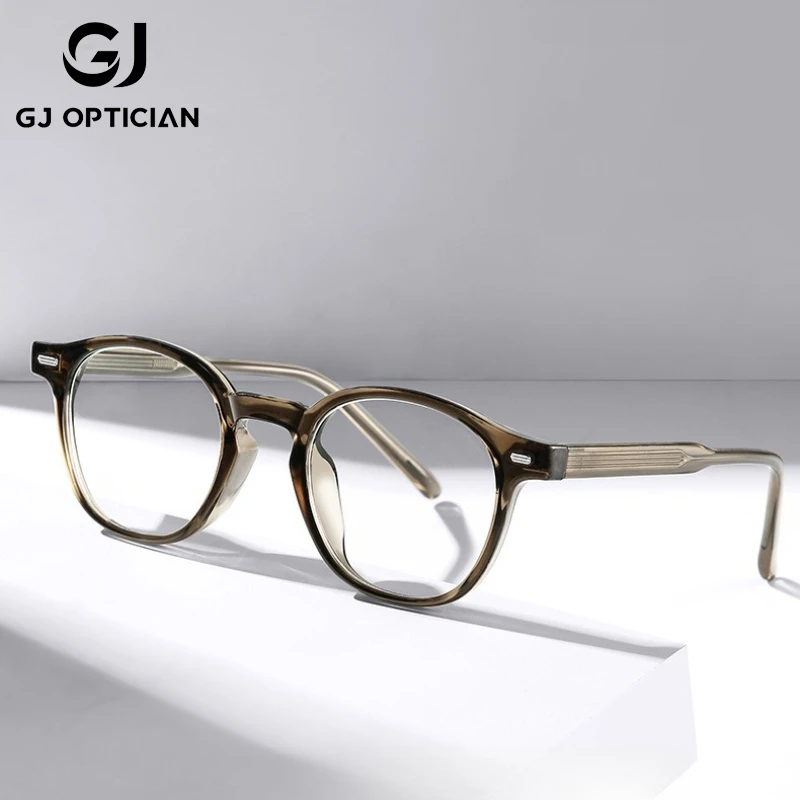 

GJ OPTICIAN художественные пластиковые титановые оптические очки по рецепту женские антисиний свет прогрессивные новые очки для чтения для близорукости