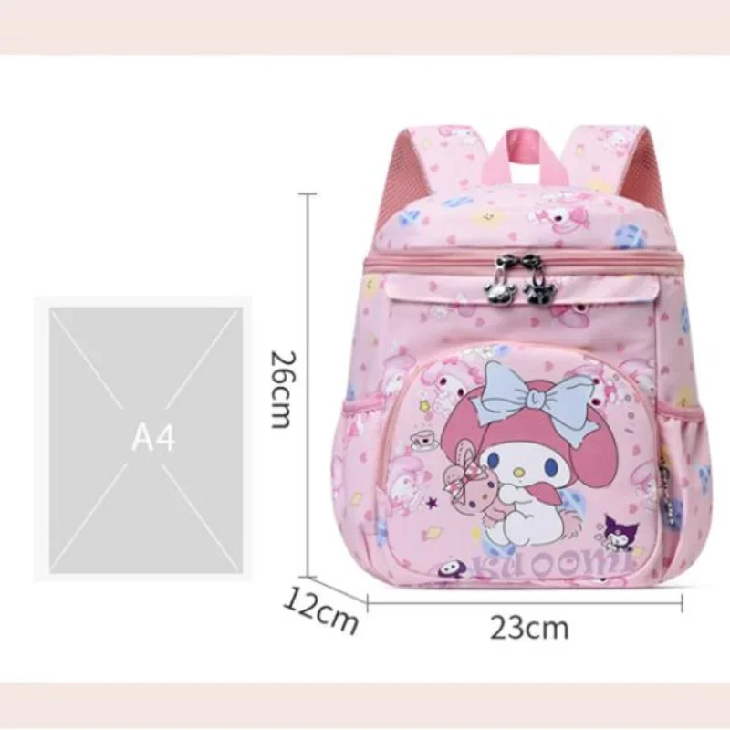 Fashionable Melody Backpack Cute Cartoon Kuromi Children\'s School Bag Large Capacity Student School Bag Birthday Gift Backpack